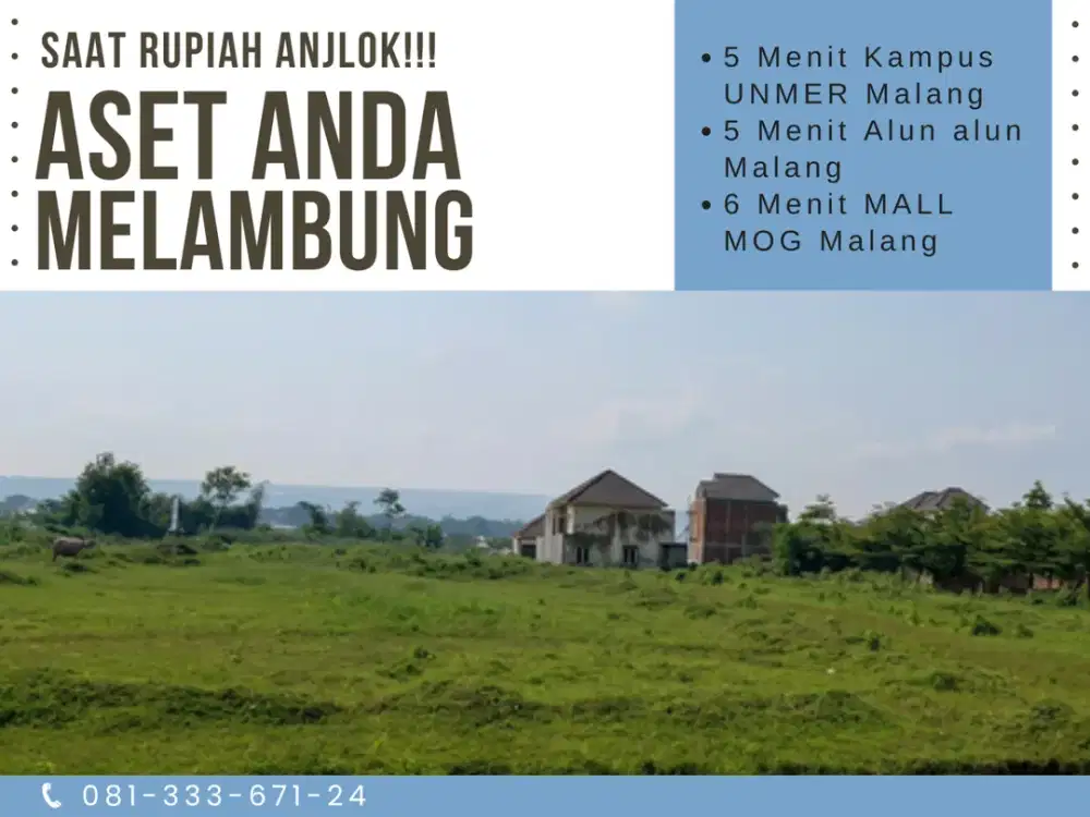 Akses 2 Mobil Harga Tanah Malang 5 Menit Mall City Point Malang
