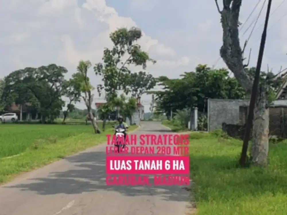 JUAL, Tanah LD 280 mtr, dekat Jalan Raya Propinsi Caruban MADIUN, Prospective