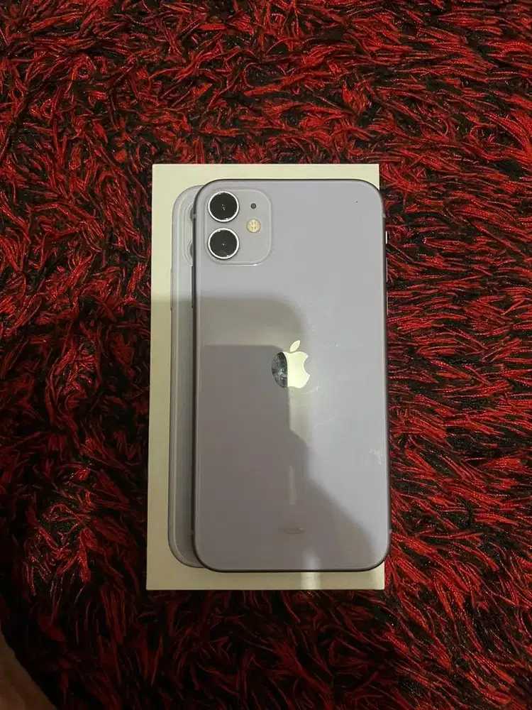 Iphone 11 purple 256gb ex garansi Ibox