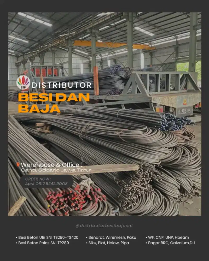 Jual besi beton SNI polos dan ulir murah