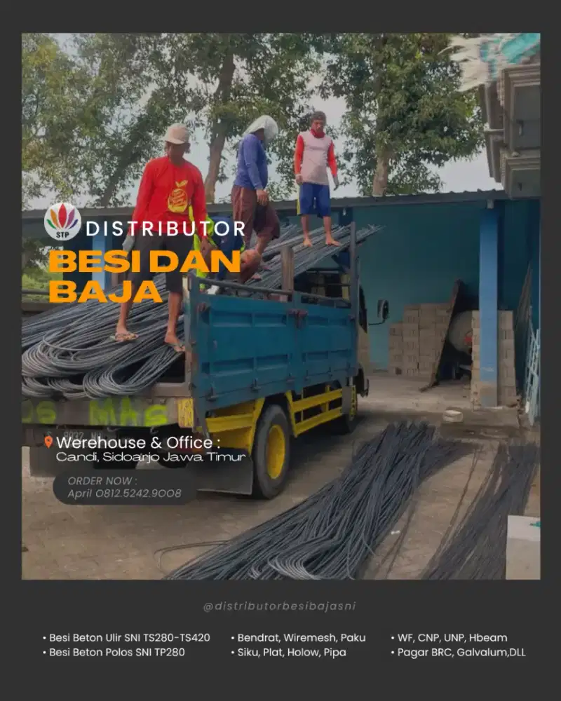 Pusat besi dan baja sidoarjo murah