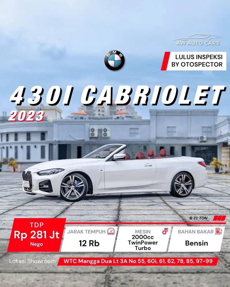 [iDrive 8] BMW 430i Cabriolet M Sport 2023 Convertible 2024 id8