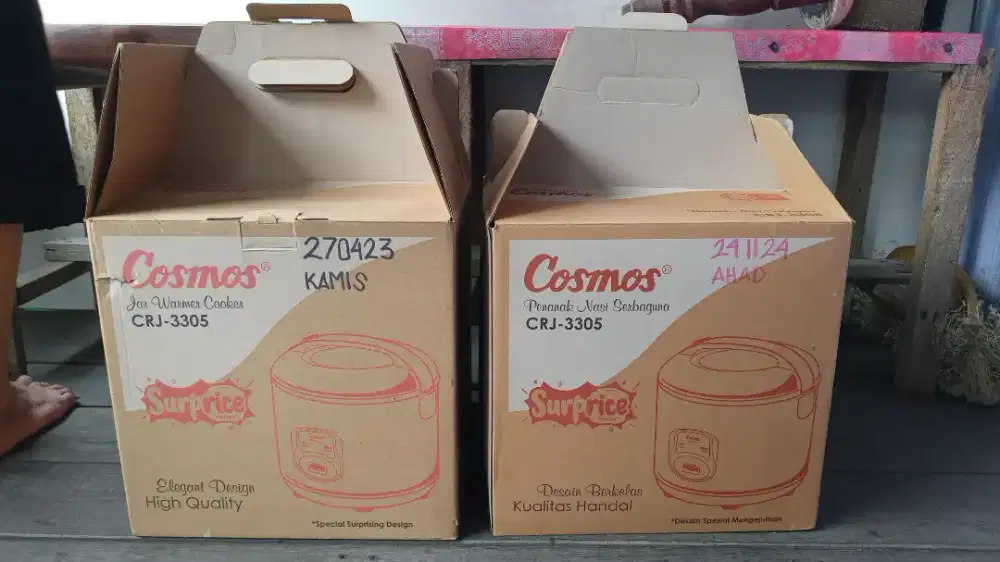 RICE COOKER COSMOS 1,8L (BACA KETERANGANNYA). COD SUNGAI ANDAI BJM AJA