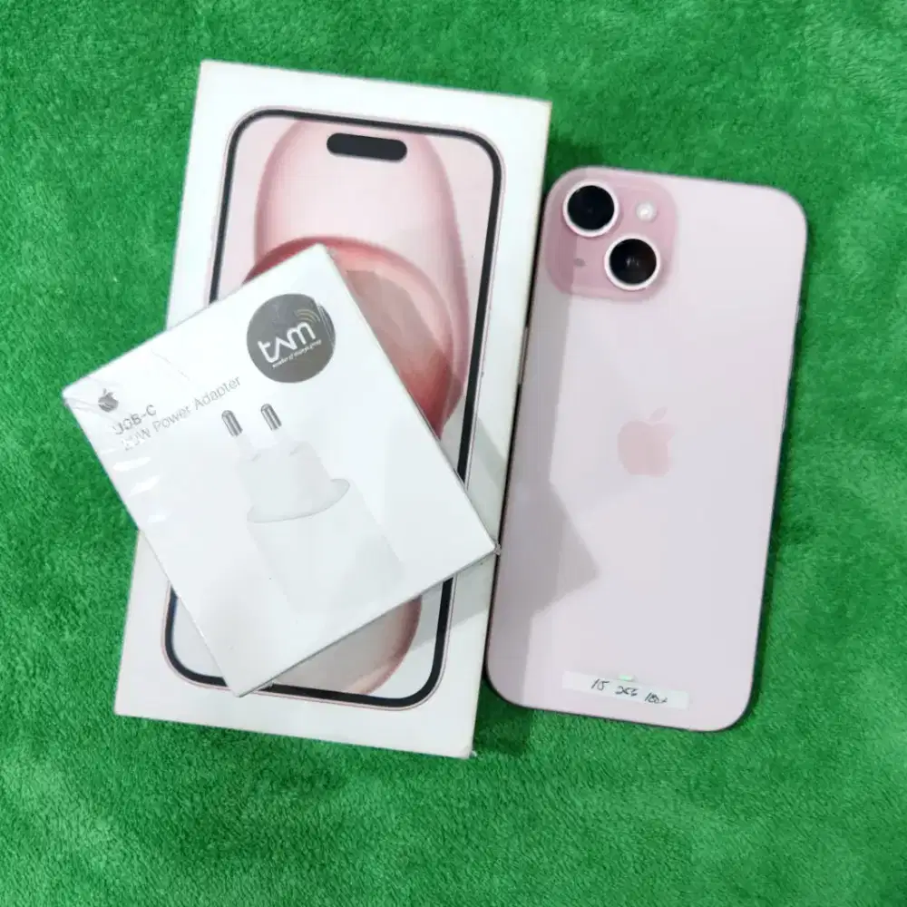 iPhone 15 256gb iBox Fullset Ori Free Adapter