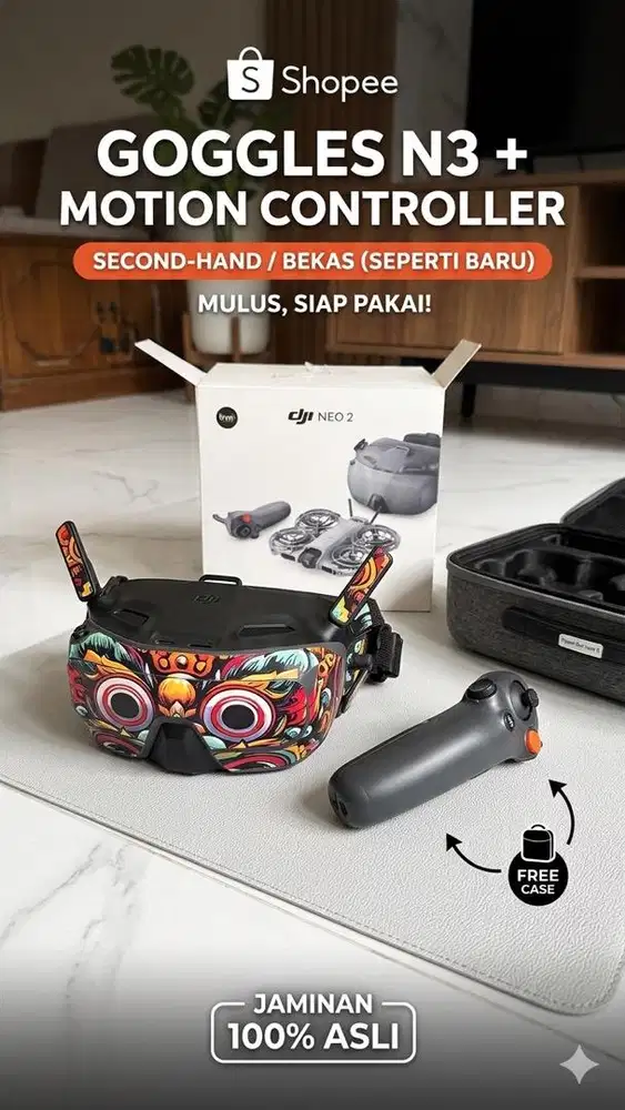 [SECOND] DJI Goggles N3 + RC Motion 3 - Bonus Tas Carry Case Mulus 99%