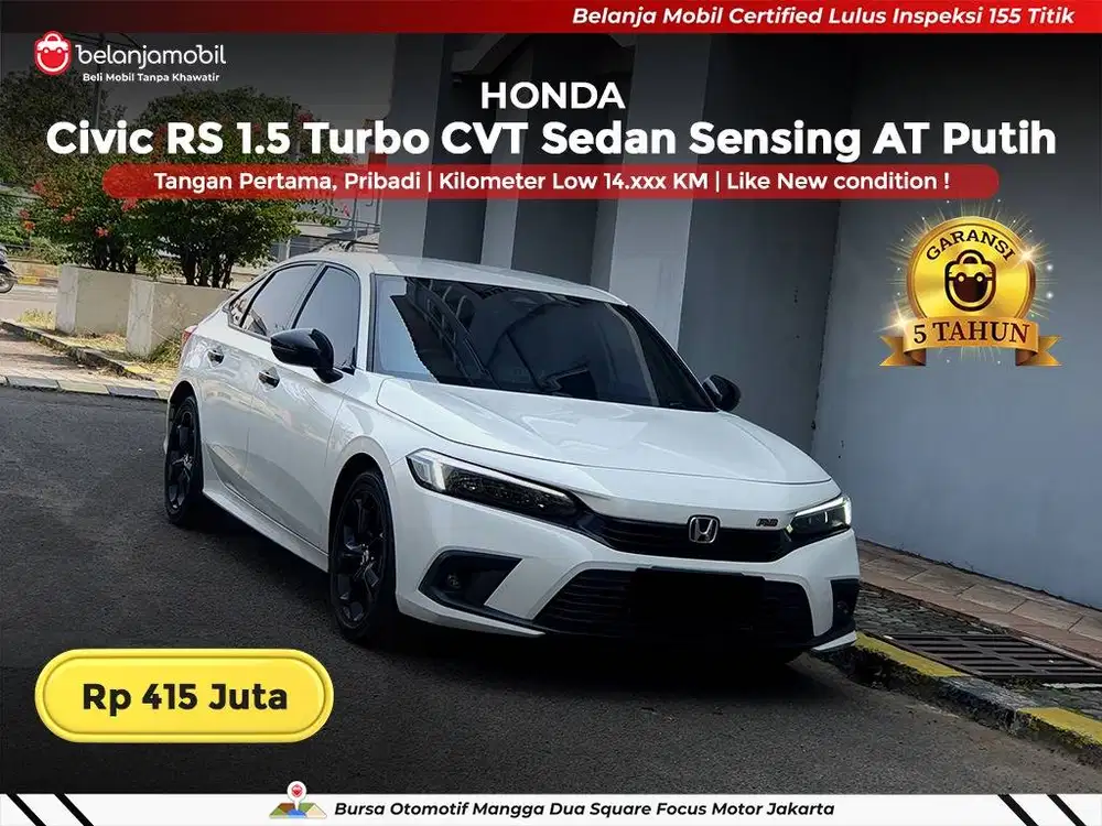[ GARANSI 5TH ] Honda Civic RS 1.5 Turbo CVT Sedan Sensing 2023 2024