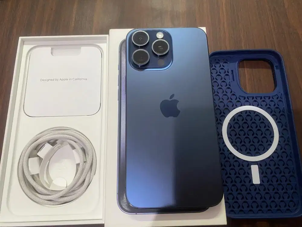 Iphone 15 pro max 512gb blue titanium resmi ibox