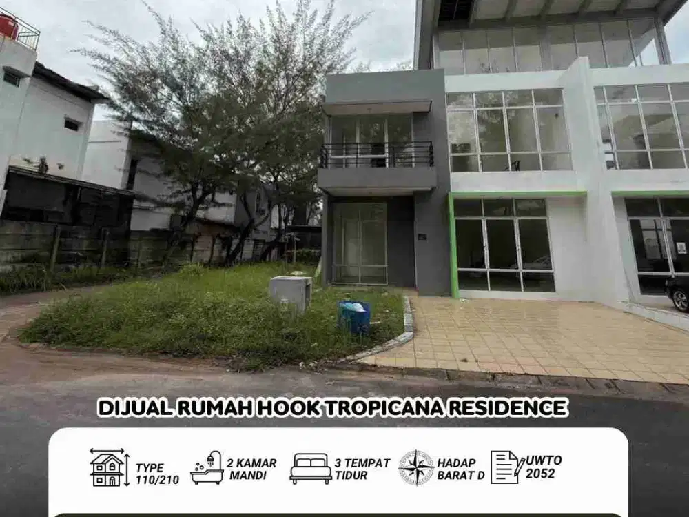 Dijual rumah hook Tropicana residence pasir putih