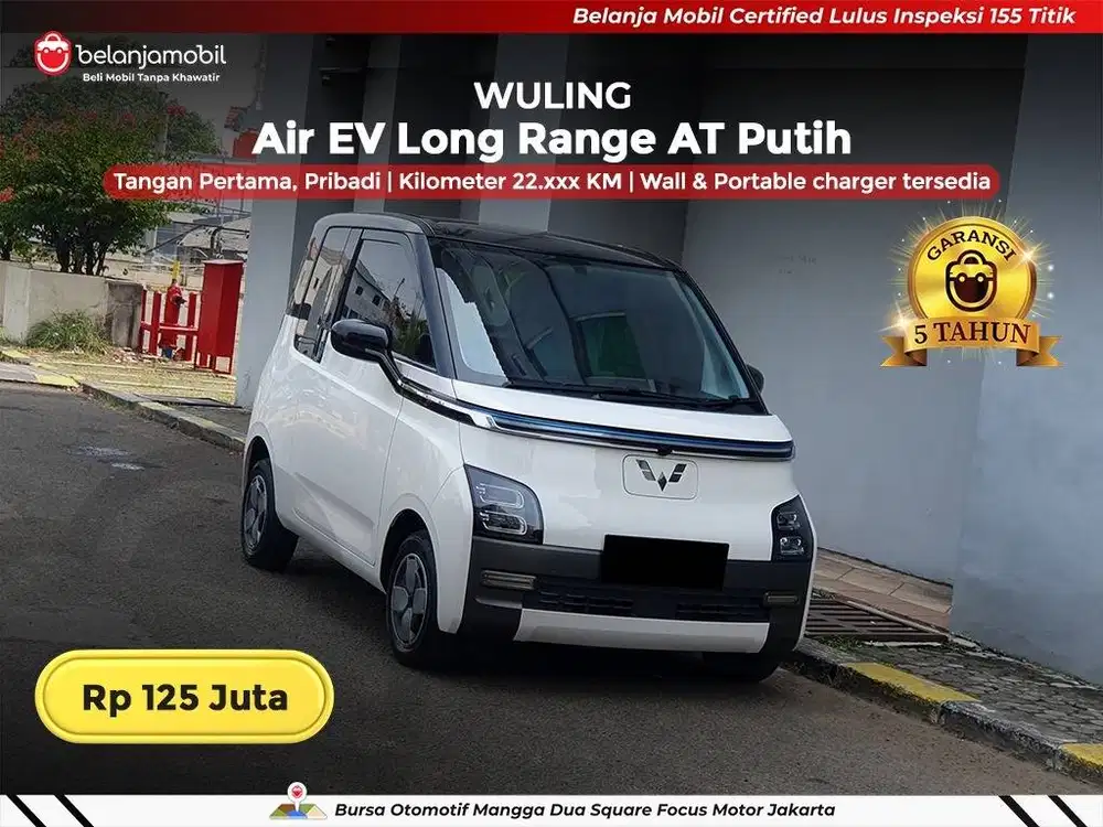 [ KM LOW ] Wuling Air EV Long Range AT Putih 2023/2024