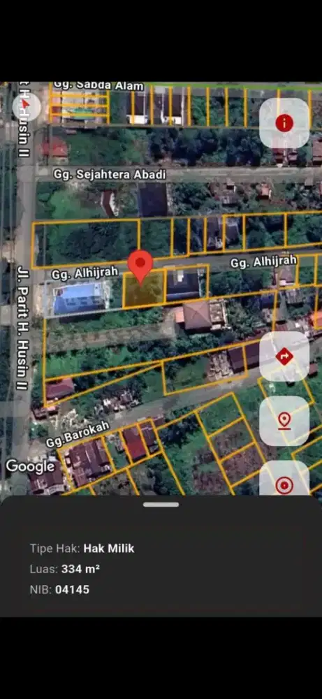 Tanah kavling paris 2 lokasi strategis dekat jalan raya