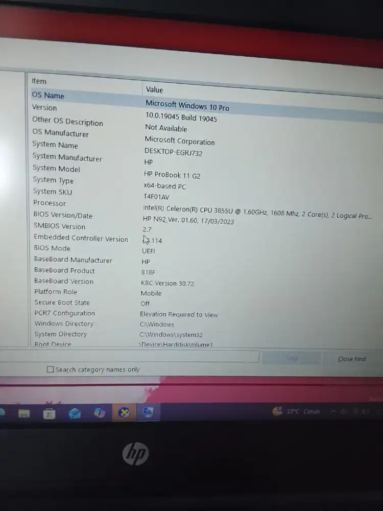Hp probook g2 second