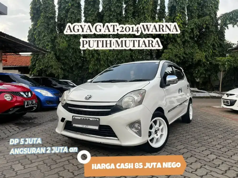 DP5JT ANGSURAN CUMA 2JUTAAN AGYA G AT 2014 WARNA PUTIH MUTIARA !!