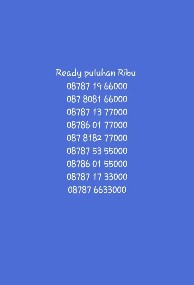 nomor cantik edisi puluhan ribu include kuota besar