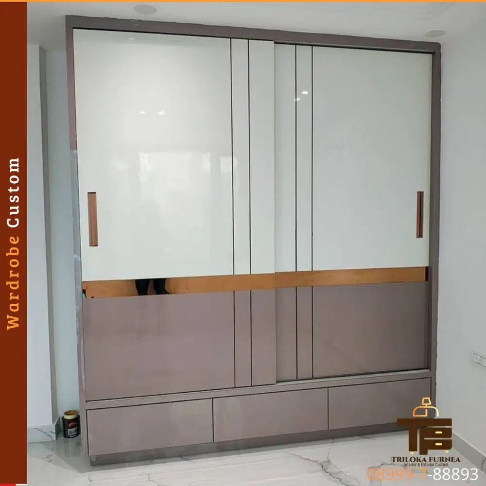 Jasa Wardrobe Custom Terbaik | Triloka Furnea | Modern & Berkualitas