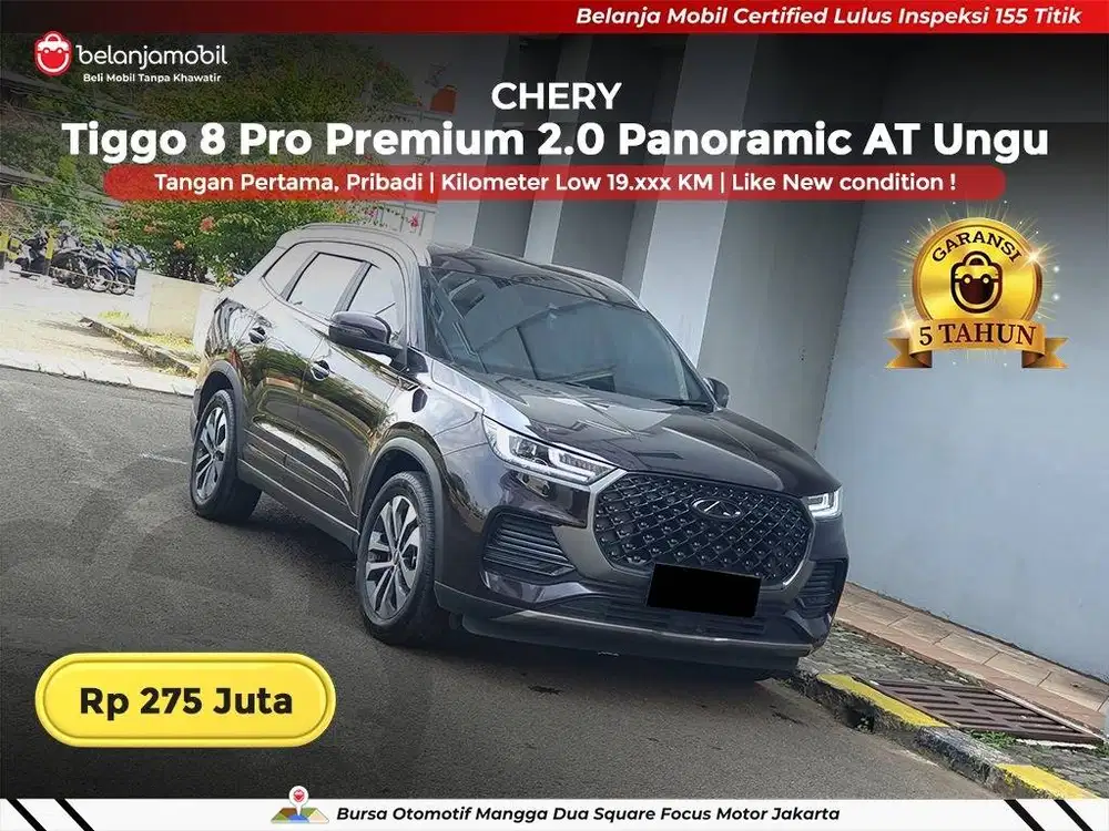 [ KM LOW ] Chery Tiggo 8 Pro Premium 2.0 AT Panoramic 2023/2024