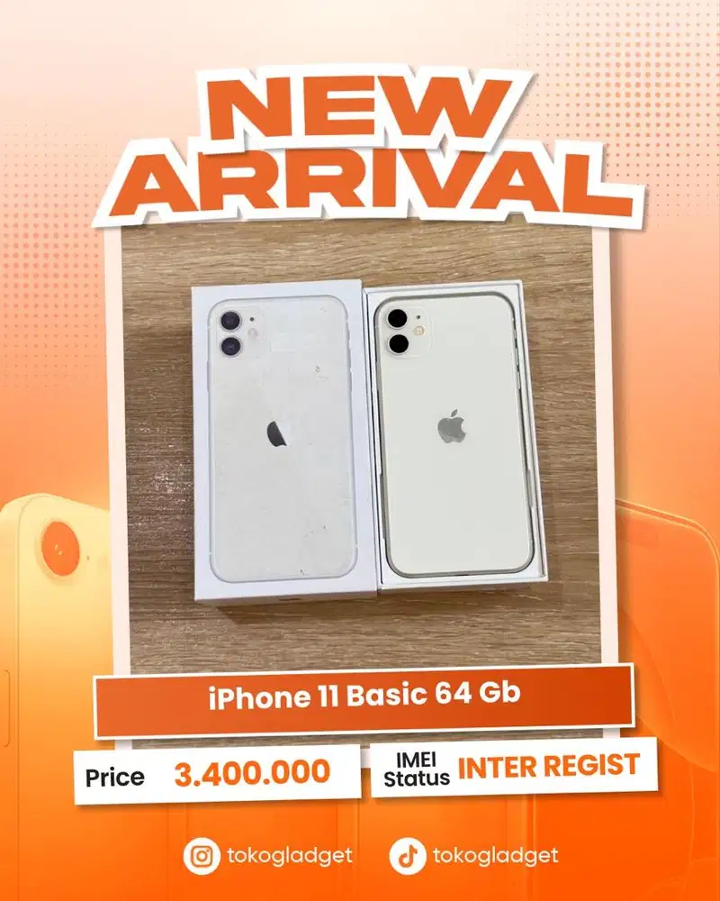 iPhone 11 Basic 64 Gb ex INTER REGIST PERMANEN