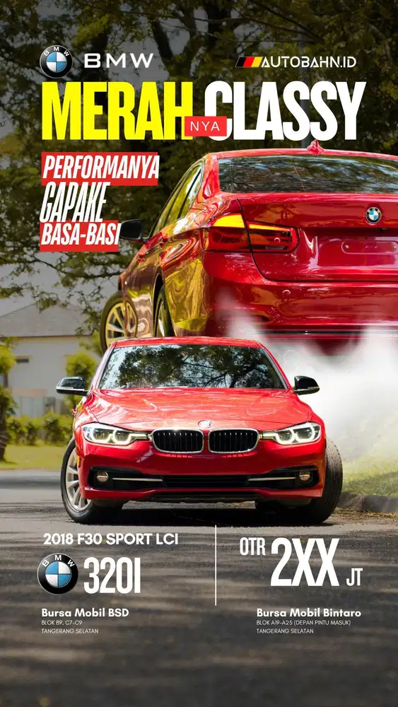 Be You! BMW 320i Sport Facelift LCI 2018 Low Odo Melbourne Red