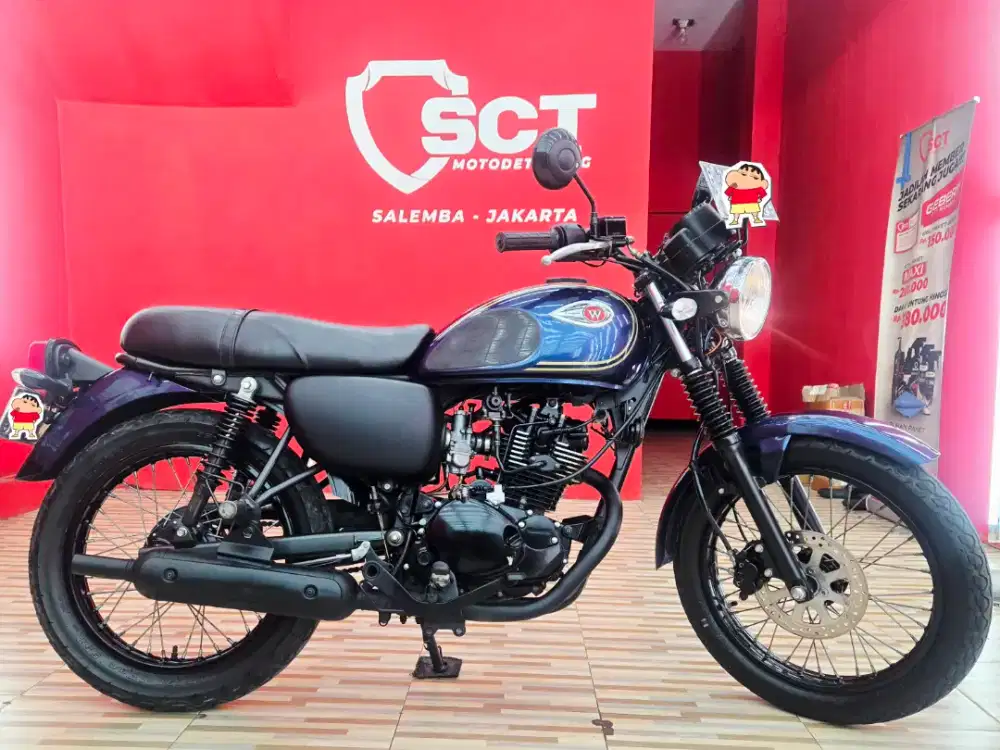 JualCpt90%LikeNew KM18Rb PjkNov26 KAWASAKI W175 2021 SE BLUE NAVY