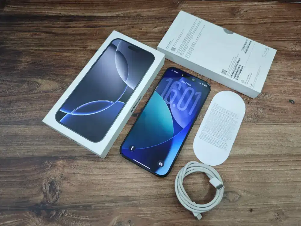 Iphone 16 Pro Max 256GB Blue Ex Digimap Mulus Lengkap Normal bisa COD