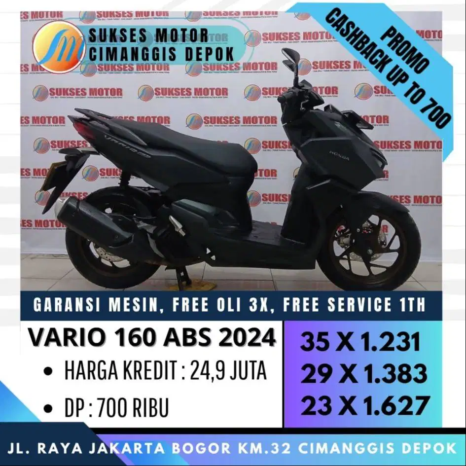 DP 700 VARIO 160 ABS 2024 CASH KREDIT KARTU KREDIT [SUKSES MOTOR]