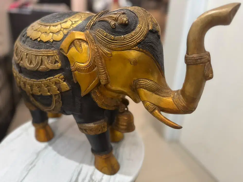 Vintage Brass Elephant ori India