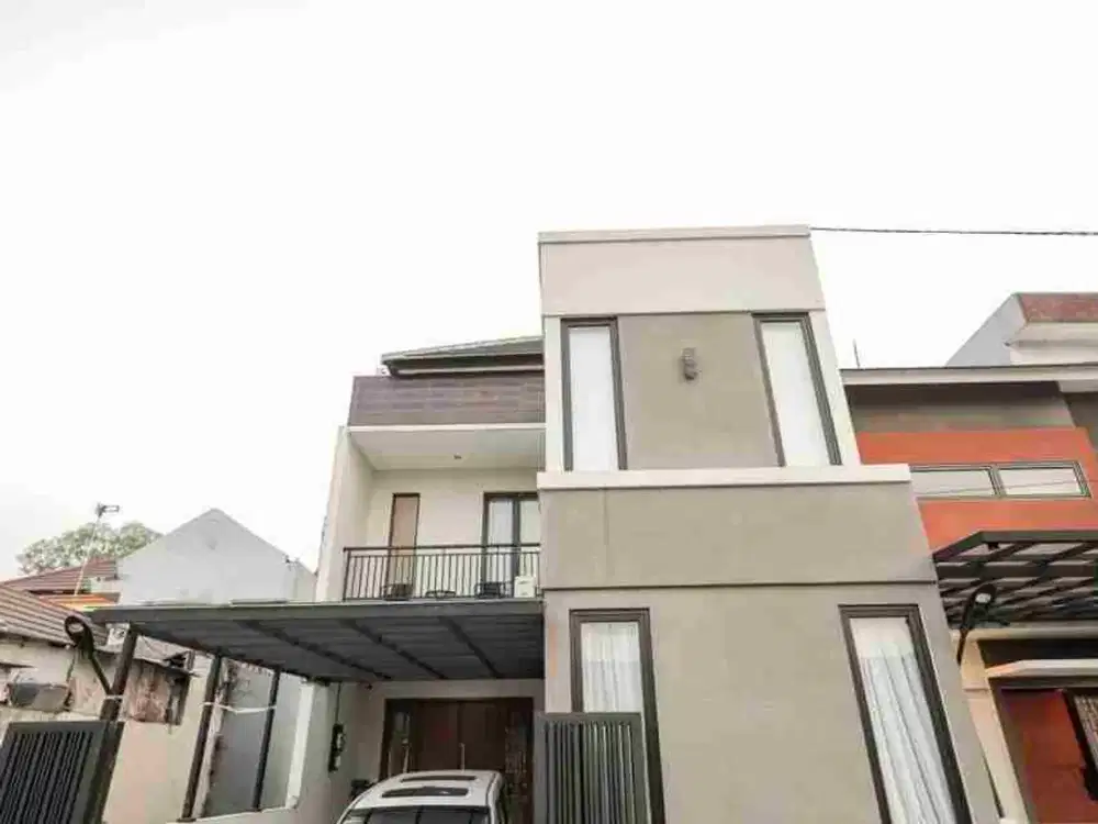 Rumah modern minimalis 2 lantai semi furnished di perumahan Bulog akses dekat tol jatiwarna