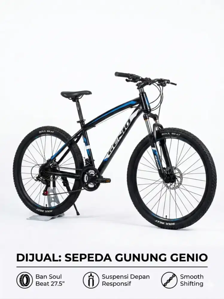 SEPEDA GENIO  BIRU BAGUS