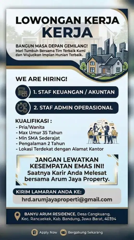 Lowongan kerja Staf Admin Operasional