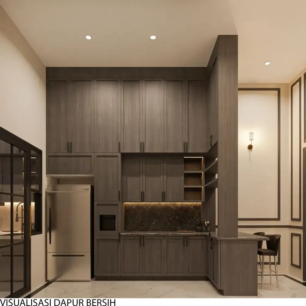 Kitchen set dapur. Lemari gantung dapur tempahan