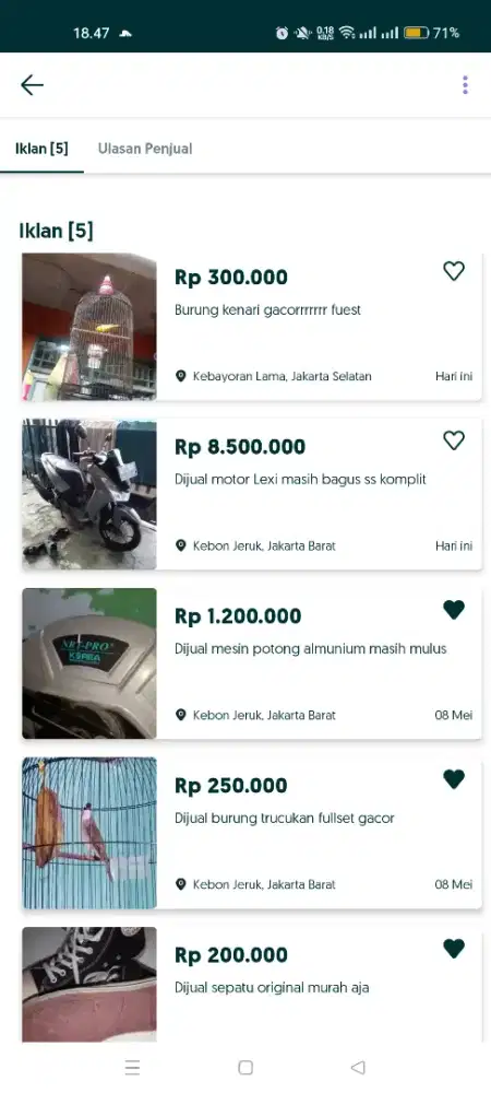 Jual borongan berbagai barang