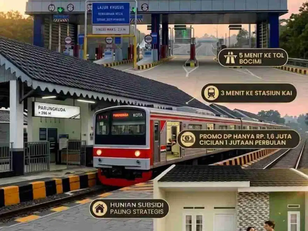 Rumah Subsidi Super Strategis Dekat Stasiun Parungkuda