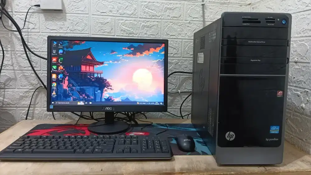 Komputer Lengkap HP Pavilion Core i5 Office Siap Pakai