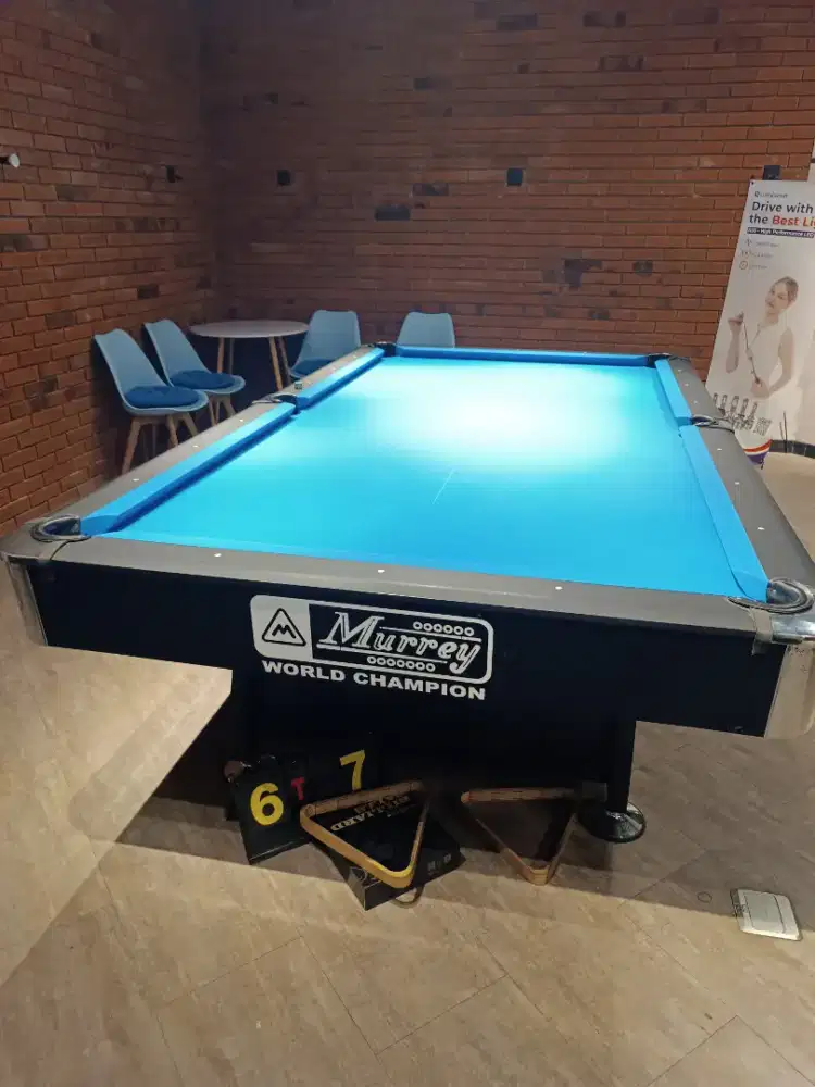 Dijual meja biliar 9 feet batu hitam merk luxor by murrey