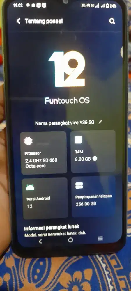 Di jual vivo y35 kondisi sehat/baik