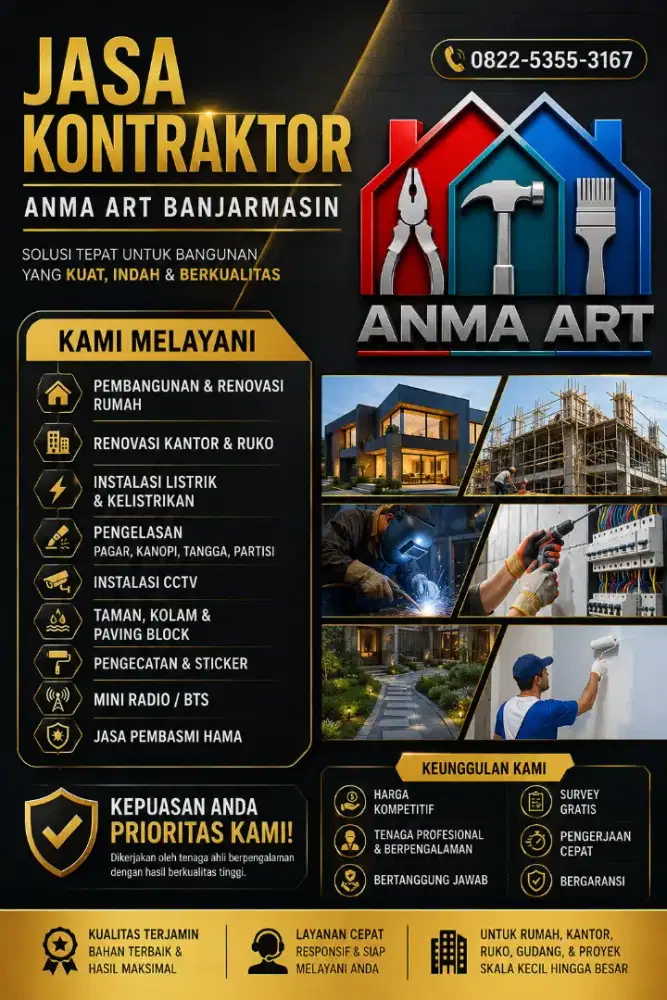 Tukang Listrik, Las, Bangunan, CCTV dll.
