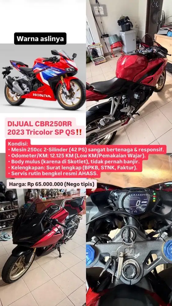 Honda CBR250RR SP QS 2023 Tricolor - Mulus Like New!