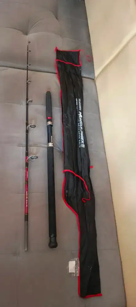 Joran Seahawk fast jigging atau popping panjang 165 cm kaku yah