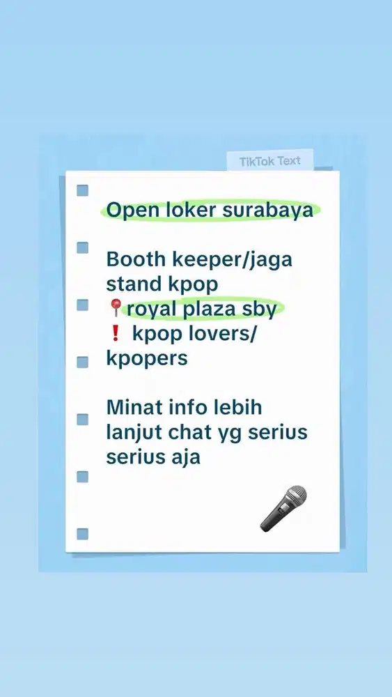 Booth keeper/jaga stand kpop