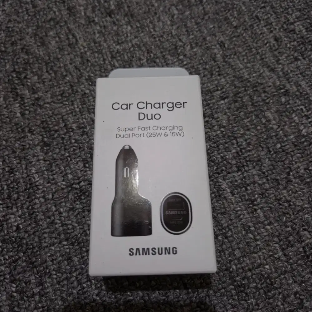 Original Car Carger Samsung 2 port 25 watt dan 15 watt