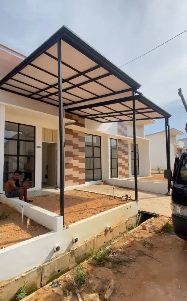 Kanopi teras, plafon PVC board