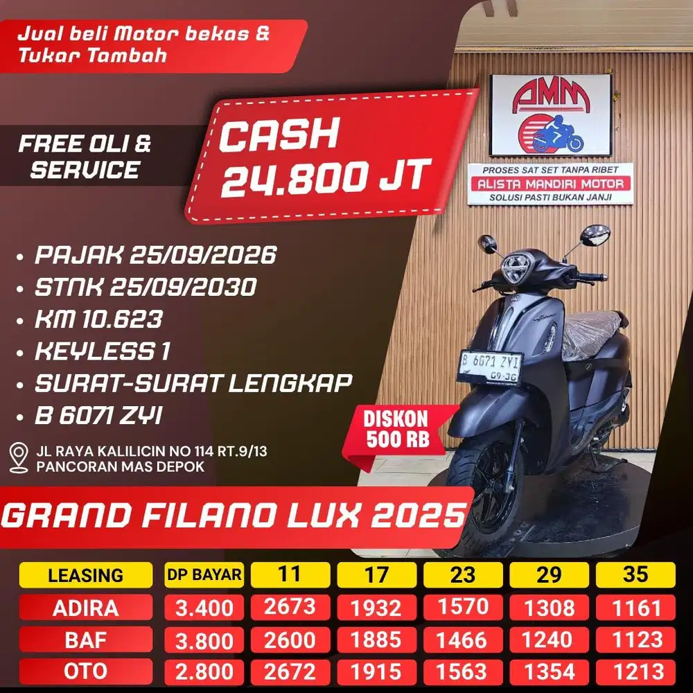 FILANO LUX TH 2025 BISA CASH/KREDIT/TT/PAKAI CC/PAYLATER