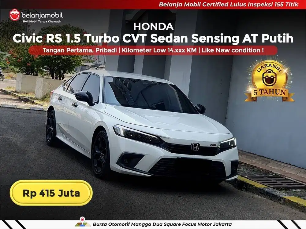[ GARANSI 5TH ] Honda Civic RS 1.5 Turbo CVT Sedan Sensing 2023/2024