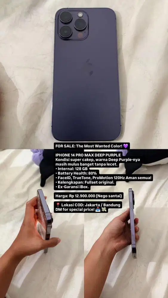 Iphone 14 ProMax 128GB Deep Purple Ex-Ibox