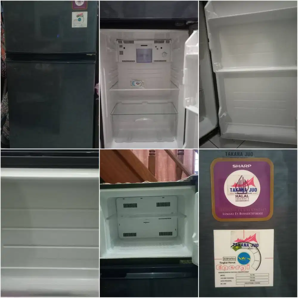 Kulkas Jenis 2 Pintu Merk Sharp Tipe SJ-195 Pemakaian Satu Tahun