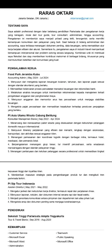 Mencari Pekerjaan Administrasi Berpengalaman