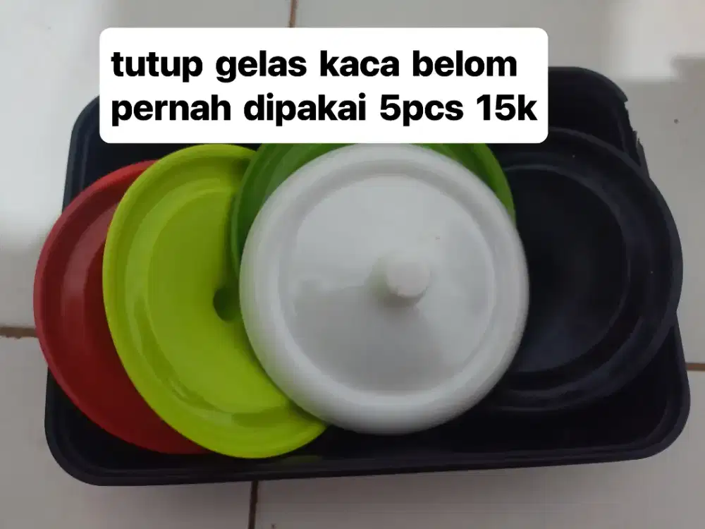 Tutup gelas kaca 5pcs