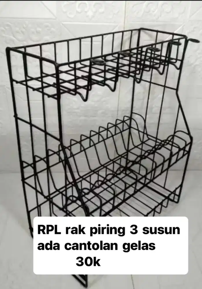 Rak piring 3 susun