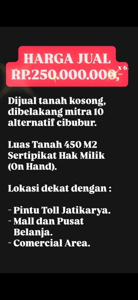 DI JUAL TANAH STRATEGIS