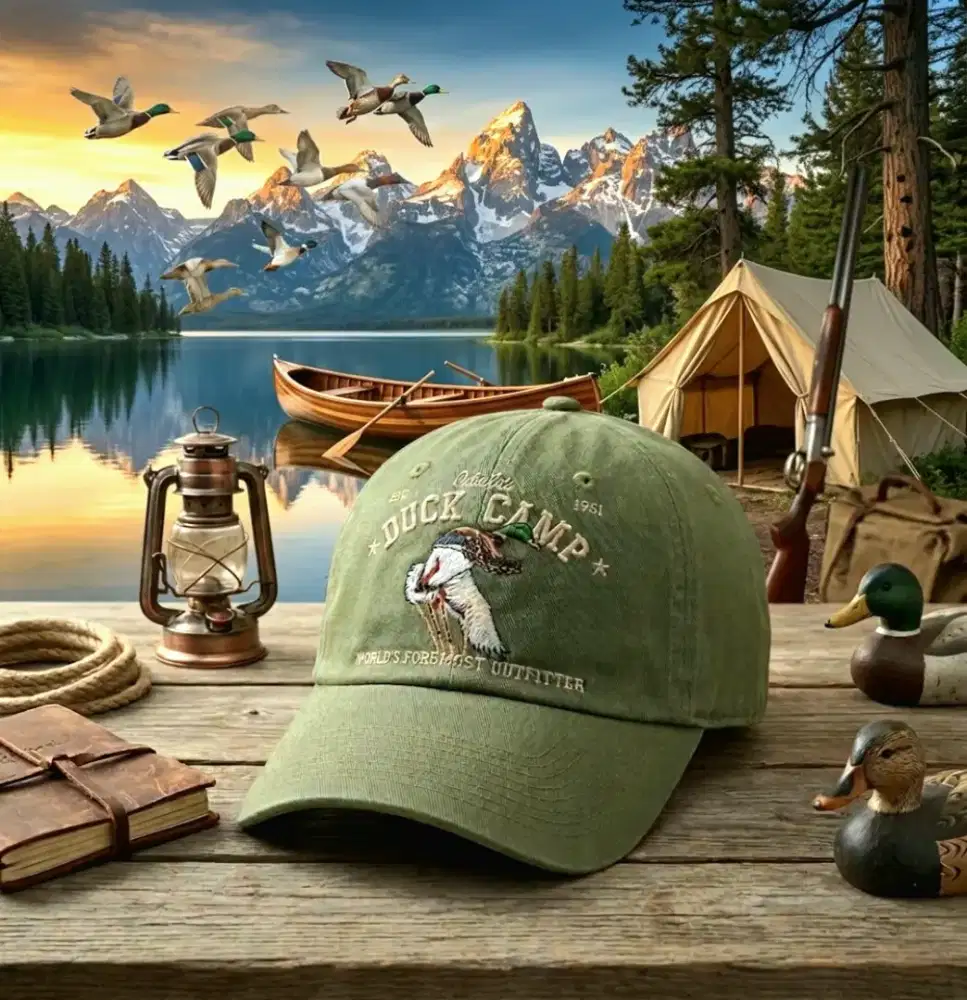 Topi Vintage Cabelas Duck Camp Points North Original Second