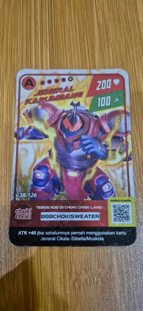 Kartu Boboiboy A Jeneral Karumbang